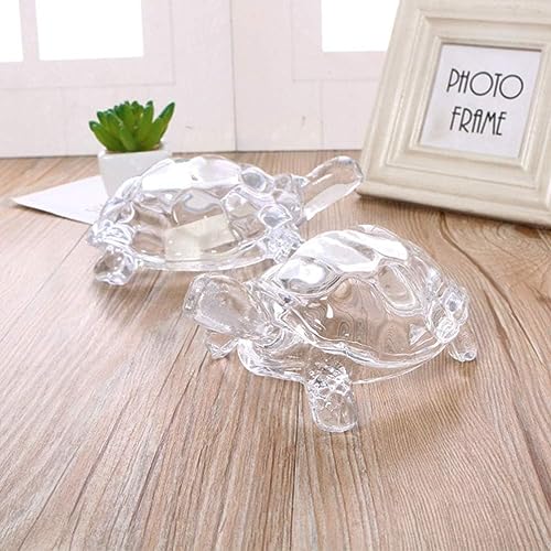 MAPPERZ Crystal Glass Turtle-Tortoise: Elegant Feng Shui and Vastu Decor for Prosperity, Protection, and Positive Energy in Your Home or Office Decorative (Pack of 1)