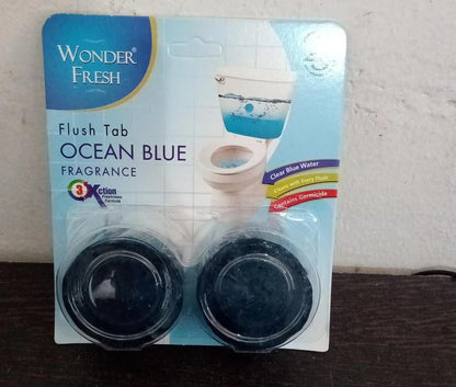 MAPPERZ Ocean Blue Toilet Cleaner Flush Tabs: 100g Effervescent Formula for Powerful Cleaning and Freshness in Every Flush. Easy to Use- Set of 2 (Pack of 1)