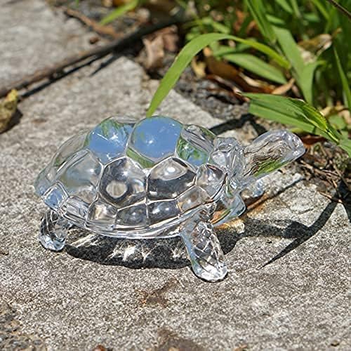 MAPPERZ Crystal Glass Turtle-Tortoise: Elegant Feng Shui and Vastu Decor for Prosperity, Protection, and Positive Energy in Your Home or Office Decorative (Pack of 1)