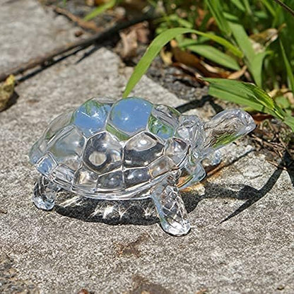 MAPPERZ Crystal Glass Turtle-Tortoise: Elegant Feng Shui and Vastu Decor for Prosperity, Protection, and Positive Energy in Your Home or Office Decorative (Pack of 1)