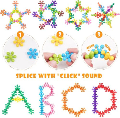 MAPPERZ Colourful Star Shaped Interlocking Blocks: Fun Building Toy Game for Kids, Enhance Creativity, Develop Motor Skills, Educational Playtime for Imaginative Adventures (100 Peice)-Set of 1