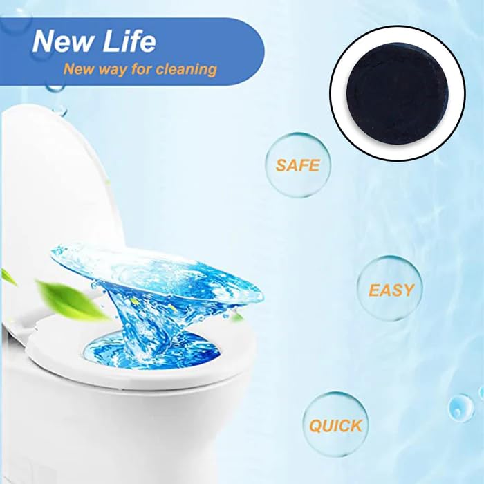 MAPPERZ Ocean Blue Toilet Cleaner Flush Tabs: 100g Effervescent Formula for Powerful Cleaning and Freshness in Every Flush. Easy to Use- Set of 2 (Pack of 1)