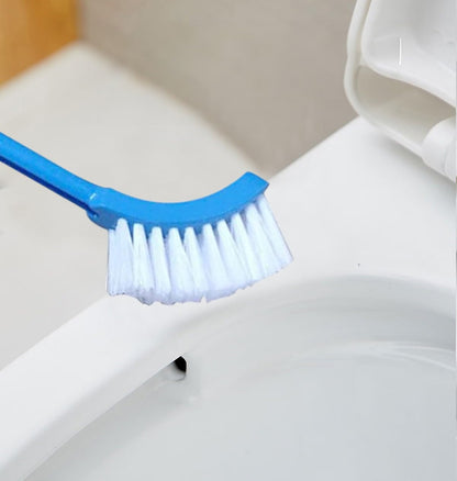 MAPPERZ Single-Sided Bristle PVC Toilet Cleaning Hocky Shape Brush for Effective Scrubbing and Easy Cleaning of Toilets in Home and Commercial- (Multicolor) Set of 1