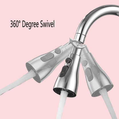 MAPPERZ 3-Mode Kitchen Sink Water Faucet, 360 Degree Rotation Sink Sprayer Head Big Angle, Multi Functional Kitchen Anti Splash Long Aerator Water Saving Nozzle Spray Faucet Top (Pack of 1)