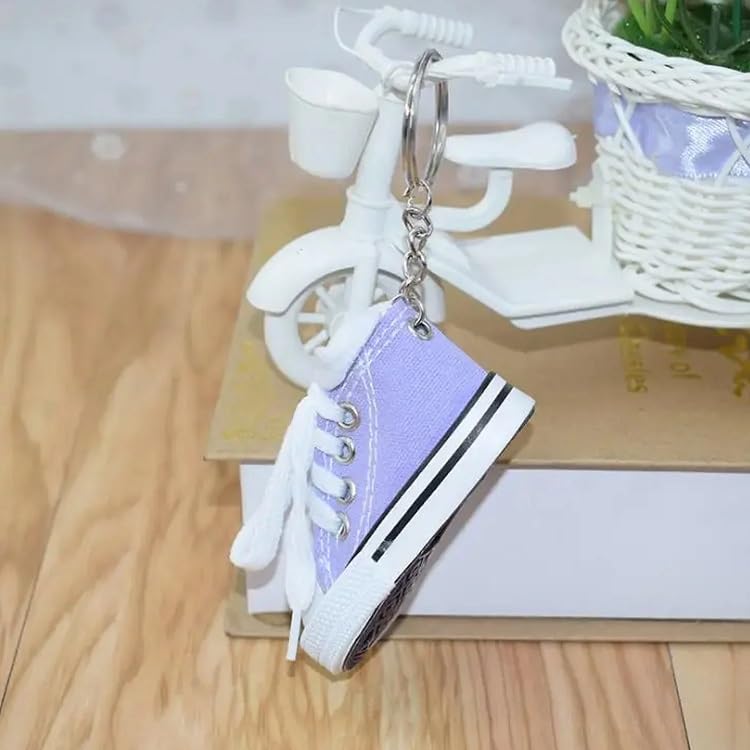MAPPERZ Shoes Shape Shoe Keyring and Hanging Keychain Simple Holder Clip for Car, Bike, Bag, Office, Home Keys Random Colour