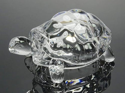 MAPPERZ Crystal Glass Turtle-Tortoise: Elegant Feng Shui and Vastu Decor for Prosperity, Protection, and Positive Energy in Your Home or Office Decorative (Pack of 1)