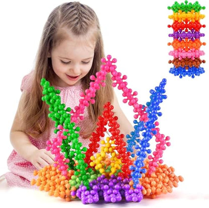 MAPPERZ Colourful Star Shaped Interlocking Blocks: Fun Building Toy Game for Kids, Enhance Creativity, Develop Motor Skills, Educational Playtime for Imaginative Adventures (100 Peice)-Set of 1