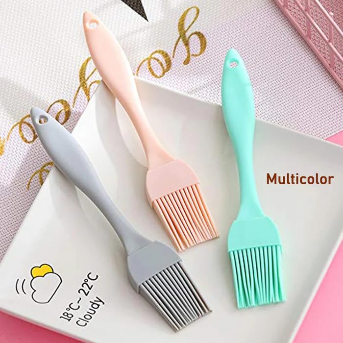 MAPPERZ 1pcs Silicone Brush for Oil, Butter, Cake, Mixer, Grilling, Cooking, Baking Multiple Uses, Heat Resistant Home and Kitchen Accessories (Pack of 1)