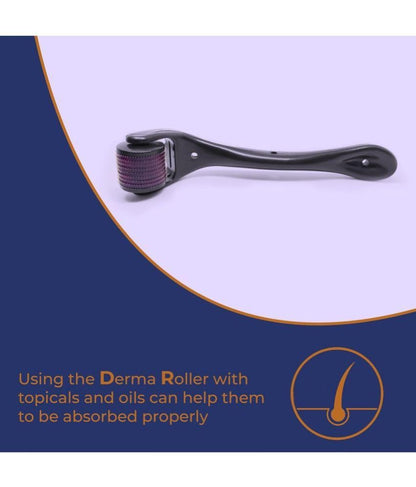 MAPPERZ 0.5mm Hair Roller for Hair Growth, 540 Titanium Micro Needles for Scalp, Face and Beard, Treats Acne, Scars, Skin Ageing, Stretch Marks, Repair Damage Hair Head Massager (Pack of 1)