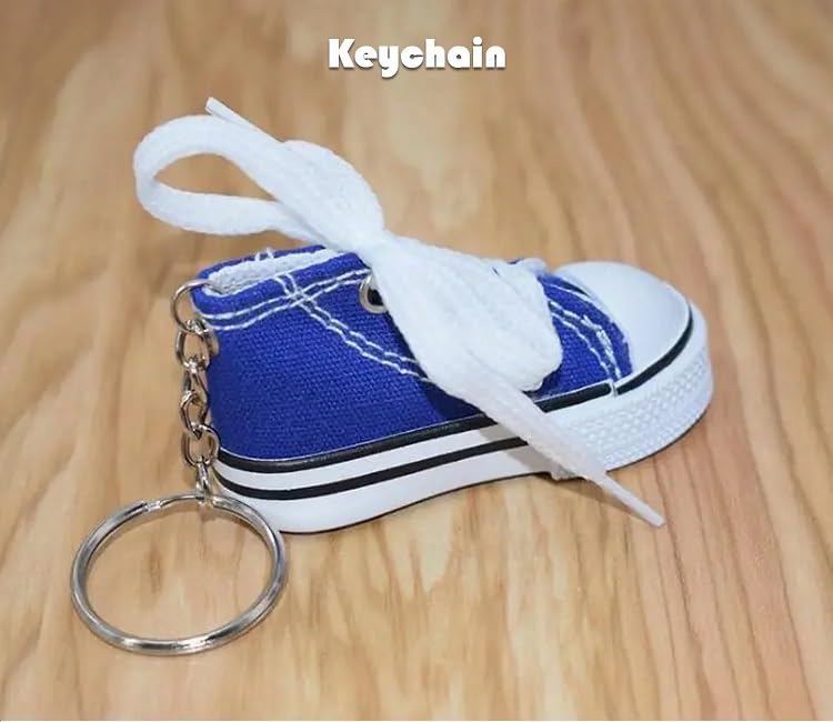 MAPPERZ Shoes Shape Shoe Keyring and Hanging Keychain Simple Holder Clip for Car, Bike, Bag, Office, Home Keys Random Colour