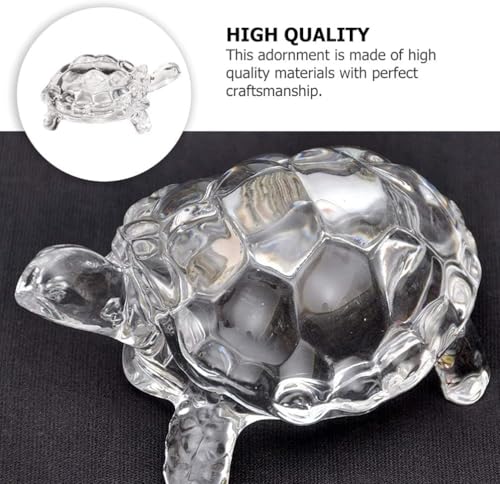 MAPPERZ Crystal Glass Turtle-Tortoise: Elegant Feng Shui and Vastu Decor for Prosperity, Protection, and Positive Energy in Your Home or Office Decorative (Pack of 1)