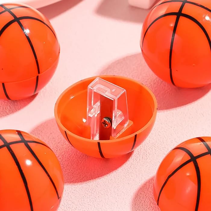 MAPPERZ Fun Watermelon and Basketball Shaped Pencil Sharpeners – Add Playful Flair to Your Stationery with These Cute, Functional Accessories Perfect for Home, School