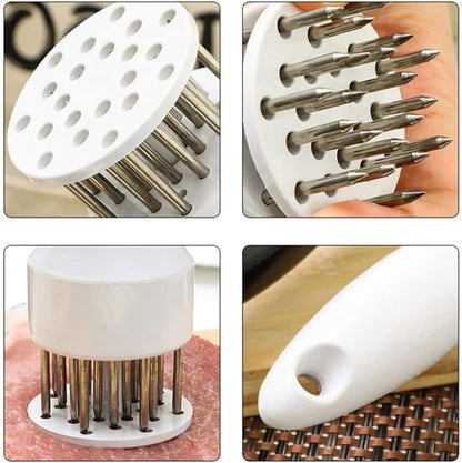 MAPPERZ Meat Tenderizer, Stainless Steel Needle Meat Mallet Tool Suitable for Tenderizing Chicken, Beef, Meat and Pork, Profession Kitchen Tool with Long Handle and Hanging Hole (Pack of 1)
