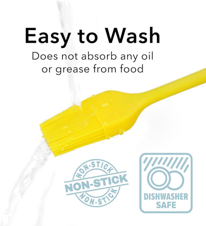 MAPPERZ 1pcs Silicone Brush for Oil, Butter, Cake, Mixer, Grilling, Cooking, Baking Multiple Uses, Heat Resistant Home and Kitchen Accessories (Pack of 1)