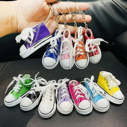 MAPPERZ Shoes Shape Shoe Keyring and Hanging Keychain Simple Holder Clip for Car, Bike, Bag, Office, Home Keys Random Colour