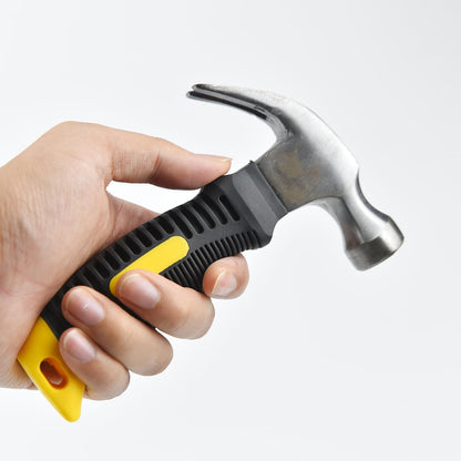MAPPERZ Mini Handy Hammer with Non Slip Hand Grip Handle, Small Claw Hammer for Household Work, Camping General Repairs and Mantenance, Multipurpose Use (Random Color) Pack of 1