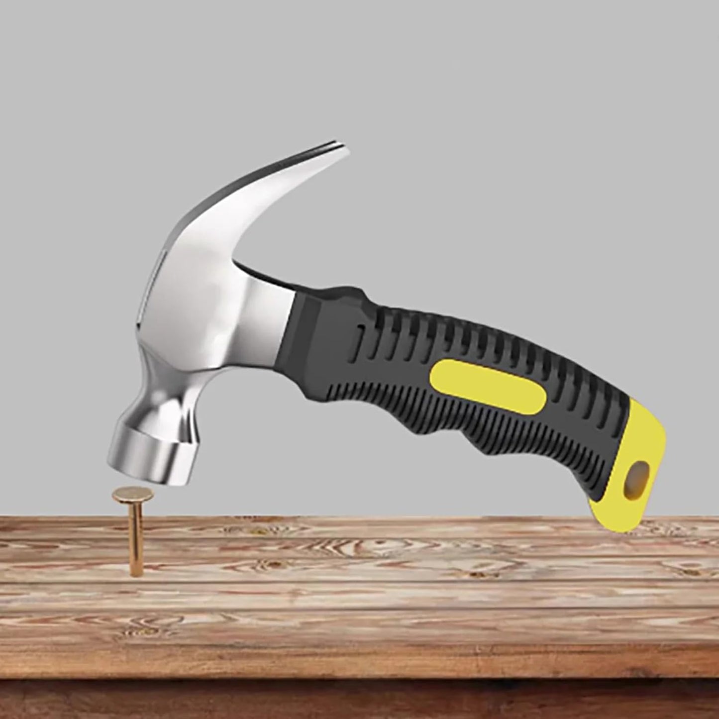 MAPPERZ Mini Handy Hammer with Non Slip Hand Grip Handle, Small Claw Hammer for Household Work, Camping General Repairs and Mantenance, Multipurpose Use (Random Color) Pack of 1