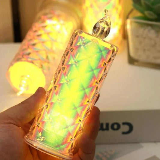 MAPPERZ Multicolor Candle Shape LED light for Decoration Mini Led Lamp Ultra Brightning Amber Light Flameless & Smokeless Candles Ideal for Festival Lighting Party Wedding Battery Included (Pack of 1)