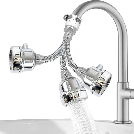 MAPPERZ Universal Faucet Bubbler: 360° Swivel Tap Nozzle with Water-Saving Filter, Anti-Splash Design, Pressurized Diffuser for Kitchen and Bathroom. Enhance Your Faucet’s Efficiency and usability