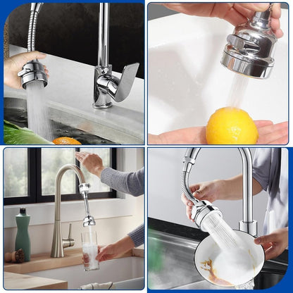 MAPPERZ Universal Faucet Bubbler: 360° Swivel Tap Nozzle with Water-Saving Filter, Anti-Splash Design, Pressurized Diffuser for Kitchen and Bathroom. Enhance Your Faucet’s Efficiency and usability