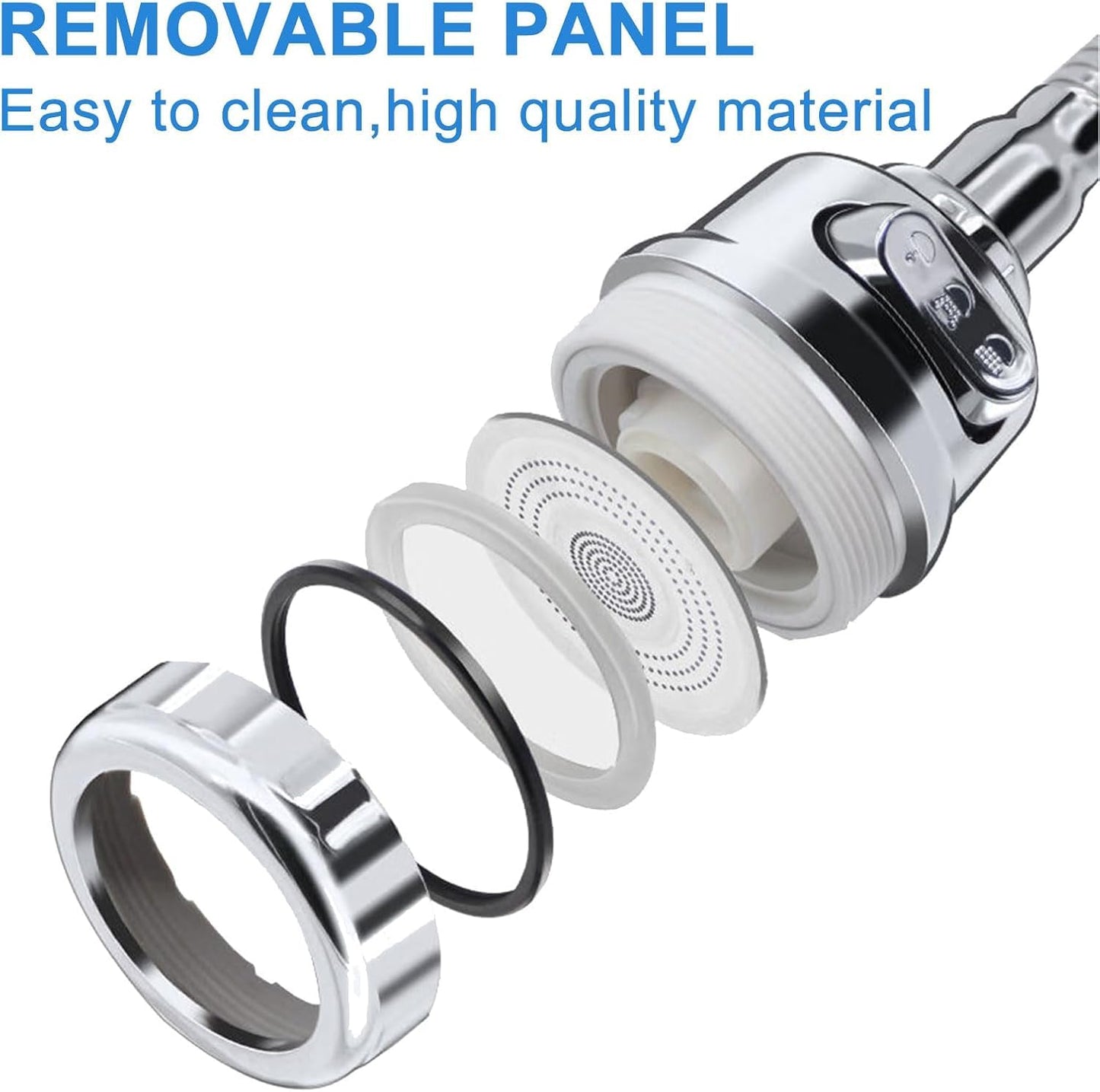 MAPPERZ Universal Faucet Bubbler: 360° Swivel Tap Nozzle with Water-Saving Filter, Anti-Splash Design, Pressurized Diffuser for Kitchen and Bathroom. Enhance Your Faucet’s Efficiency and usability