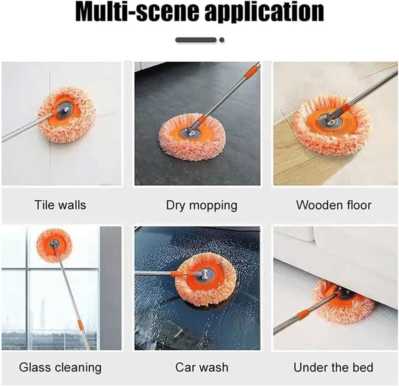 MAPPERZ Rotatable Sunflower Spin Mop 110 CM, Extendable Perfect for Effortless Cleaning Reach Every Corner with Ease, Ideal for Homes, Offices, and Quick Clean-Ups Durable and Efficient (Pack of 1)