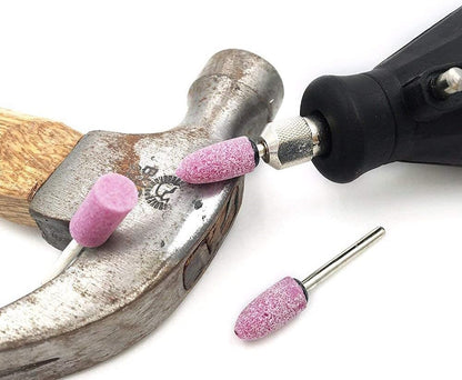 MAPPERZ Shank Abrasive Mounted Stone Grinding Wheel Head Ceramic Grinding Burr Wheel Rotary Tools Set for Polishing Shapes, Electrical Grinding Connecting Rod (12 Pcs Set) 6cm Each