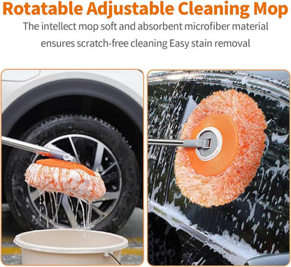 MAPPERZ Rotatable Sunflower Spin Mop 110 CM, Extendable Perfect for Effortless Cleaning Reach Every Corner with Ease, Ideal for Homes, Offices, and Quick Clean-Ups Durable and Efficient (Pack of 1)