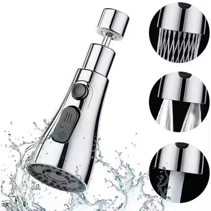 MAPPERZ 3-Mode Kitchen Sink Water Faucet, 360 Degree Rotation Sink Sprayer Head Big Angle, Multi Functional Kitchen Anti Splash Long Aerator Water Saving Nozzle Spray Faucet Top (Pack of 1)