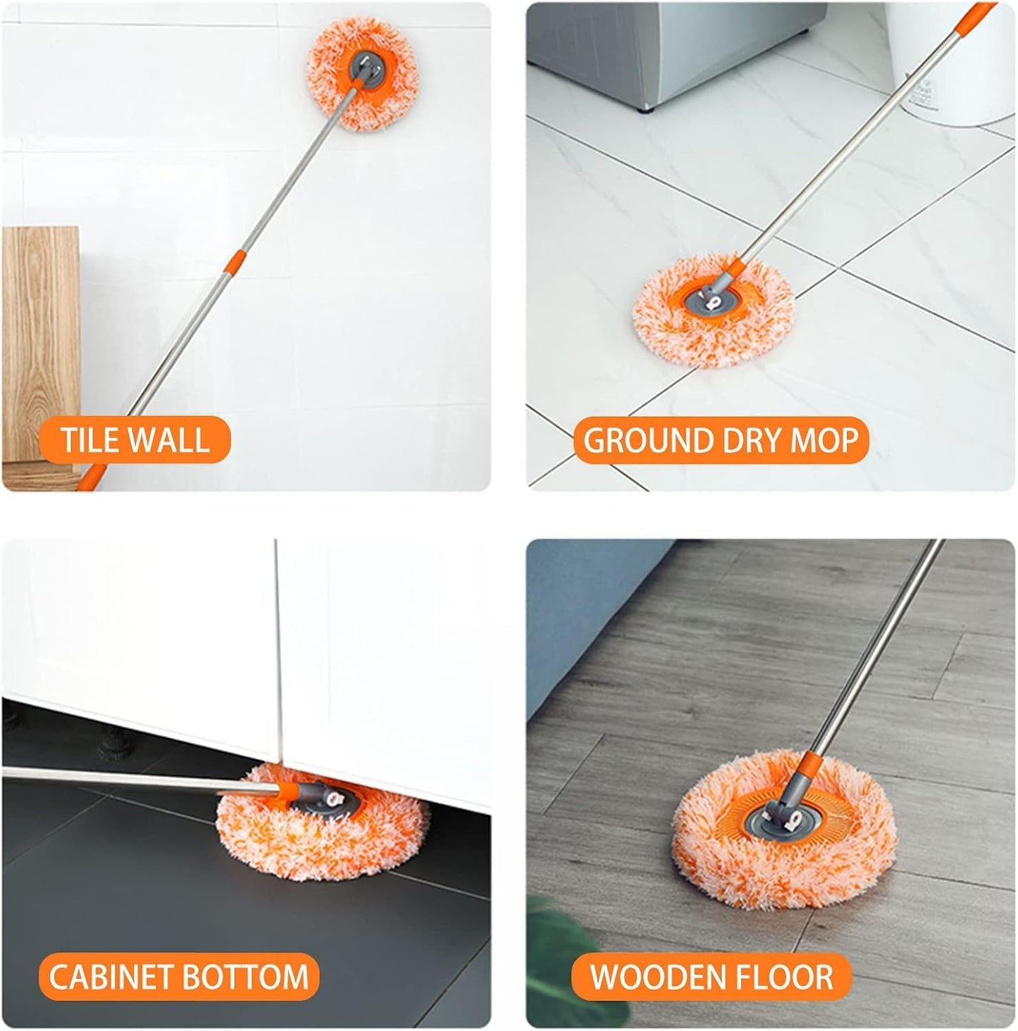 MAPPERZ Rotatable Sunflower Spin Mop 110 CM, Extendable Perfect for Effortless Cleaning Reach Every Corner with Ease, Ideal for Homes, Offices, and Quick Clean-Ups Durable and Efficient (Pack of 1)
