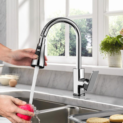 MAPPERZ 3-Mode Kitchen Sink Water Faucet, 360 Degree Rotation Sink Sprayer Head Big Angle, Multi Functional Kitchen Anti Splash Long Aerator Water Saving Nozzle Spray Faucet Top (Pack of 1)
