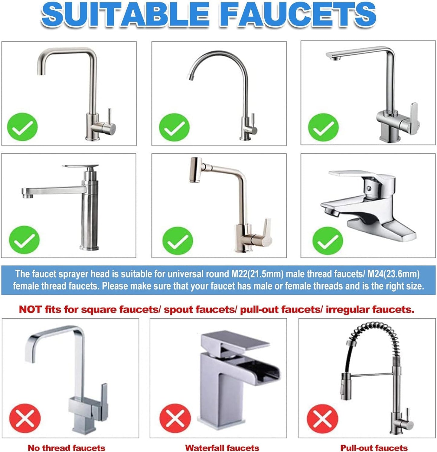 MAPPERZ Universal Faucet Bubbler: 360° Swivel Tap Nozzle with Water-Saving Filter, Anti-Splash Design, Pressurized Diffuser for Kitchen and Bathroom. Enhance Your Faucet’s Efficiency and usability