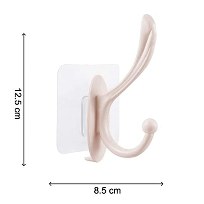 MAPPERZ Wall Sticker Hook Hanger/ Plastic Dual Self Adhesive Mount Waterproof Holder for Photo Frame Clock Clothes Door Key Kitchen Living Room - Multicolor