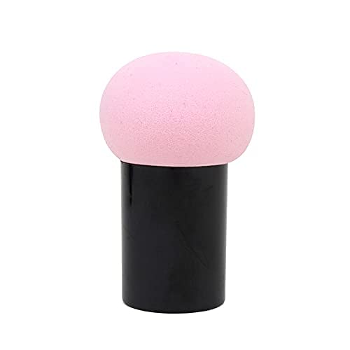Mapperz Powder Puff Cosmetic Sponges Mushroom Makeup Brushes Blender Sponge Face Brush Makeup Puff with Handle Case for Dry Wet Use Liquid, Creams, and Powders (Multi Colour)