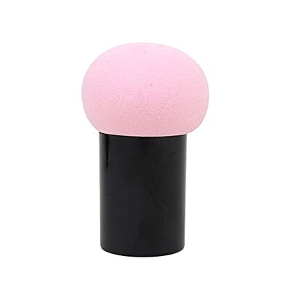 Mapperz Powder Puff Cosmetic Sponges Mushroom Makeup Brushes Blender Sponge Face Brush Makeup Puff with Handle Case for Dry Wet Use Liquid, Creams, and Powders (Multi Colour)