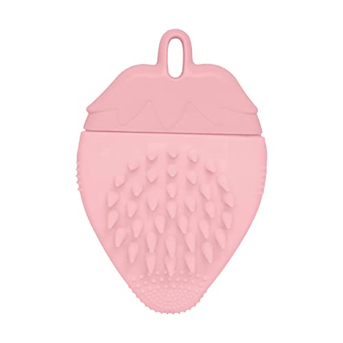 MAPPERZ 3 in 1 Silicone Soft Face Wash Scrubber Skin Exfoliator Blackhead Remover Manual Massager with Easy Hanging Hole for Dry, Oily, Sensitive Skin, Pink