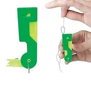 MAPPERZ Automatic Needle Threading Device/ Plastic Press and Thread Device Tailoring and Sewing Kit Tool Self Needle Threading Tool - Pack of 3