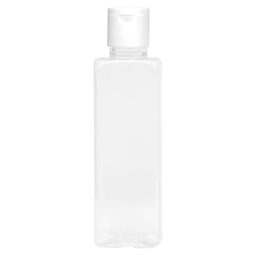 MAPPERZ Empty Squeeze Containers with Disc/Flip Top Cap, Refillable Empty Cosmetic Rectangular Bottles, Squeeze Containers for Shampoo, Body Soap, Toner, Lotion, Cream, 100ml PC- 1