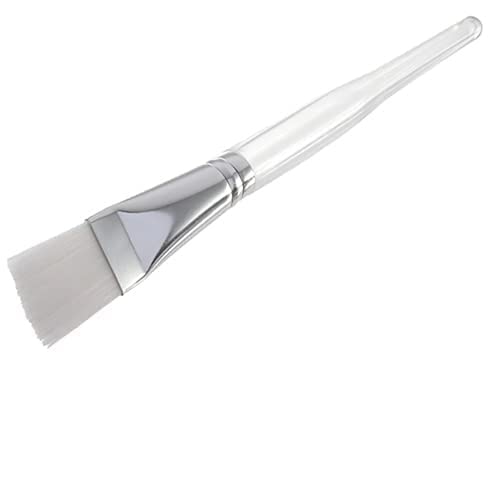 MAPPERZ Facial Mask Application Brush Women Face Pack Makeup Cosmetic Soft Brush Tool - Transparent & White Color, Cosmetic Tools with Clear Plastic Handle, Soft Facial Application Brush :- Pack Of 1