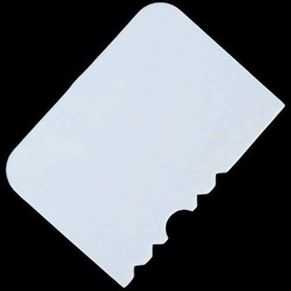MAPPERZ Dough Bench Scraper Cake Cutter/Chopper/Smoother Icing Fondant Cake Decorating Pastry Baking Tool - Pack of 4 (White)