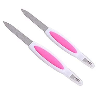 MAPPERZ Nail File/2 in 1 Manicure Pedicure Nail File Tool Cuticle Trimmer Cutter Remover for Women (Colour May Vary)