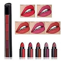MAPPERZ 5 in 1 Velvet Matte lipstick/Hydrated Lips All Day/Naked Long Lasting Non-stick Pack of