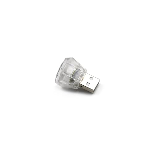 MAPPERZ Colourful Diamond Shape Car Mini LED USB Lights for Home Decoration Car Interior Night Light Lamp Atmosphere for Car Powerbank Desktop Tablet PC Laptop Device