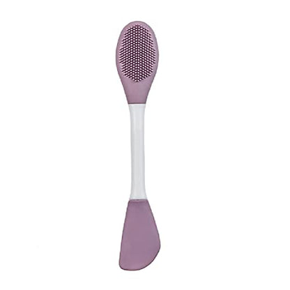 MAPPERZ Silicone Face Mask Brush Double-head,1PCS Soft Face Mask&Facial Cleansing Brush,Facials, Mud,Clay Mask,DIY,Modeling Mask,Body Lotion,and BB CC Cream,Pore Cleaner-Random color