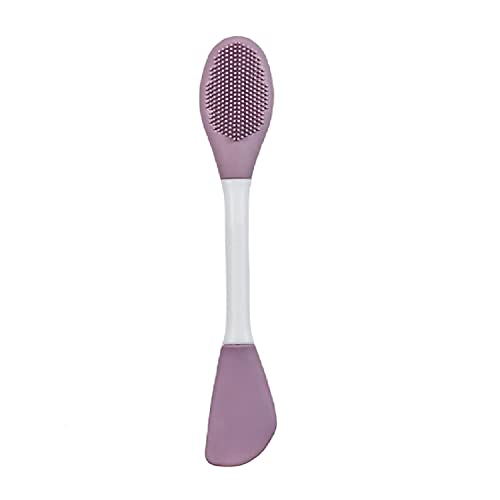 MAPPERZ Silicone Face Mask Brush Double-head,1PCS Soft Face Mask&Facial Cleansing Brush,Facials, Mud,Clay Mask,DIY,Modeling Mask,Body Lotion,and BB CC Cream,Pore Cleaner-Random color