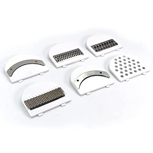 MAPPERZ Plastic 6 in 1 Grater and Slicer with Stainless Steel Blade Food Processor for Vegetables, Fruits, Kitchenware, Salad Maker - Multicolor