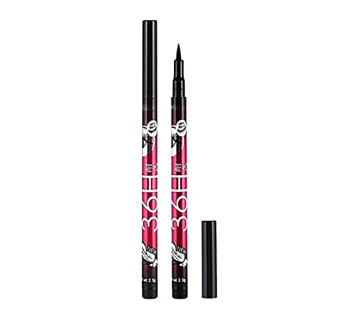 Mapperz 36H Precision Liquid Waterproof Lash Eyeliner Pencil/ Eye Liner, Water Resistant, Long-Lasting (Black) (Pack Of 2) Matte Finish