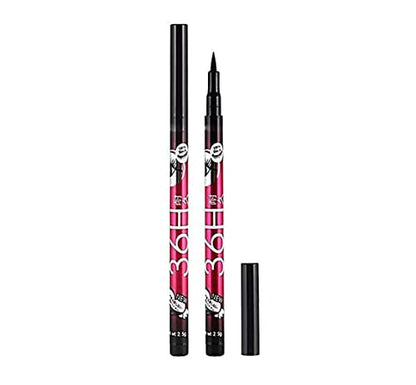 Mapperz 36H Precision Liquid Waterproof Lash Eyeliner Pencil/ Eye Liner, Water Resistant, Long-Lasting (Black) (Pack Of 2) Matte Finish