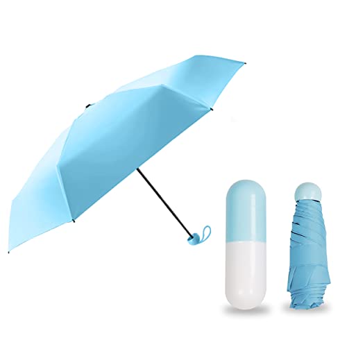 MAPPERZ Ultra Lights Mini Folding Umbrella with Compact Capsule Case