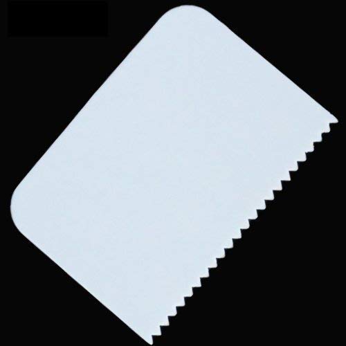 MAPPERZ Dough Bench Scraper Cake Cutter/Chopper/Smoother Icing Fondant Cake Decorating Pastry Baking Tool - Pack of 4 (White)